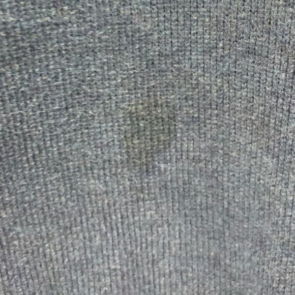 Polo Ralph Lauren Quarter Zip Pullover Sweater Men Medium Gray Navy Blue - Picture 5 of 6